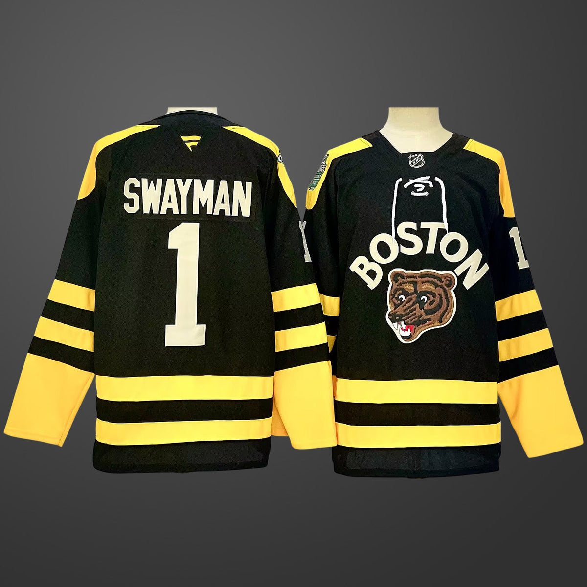 #1 Jeremy Swayman Boston Bruins Jersey