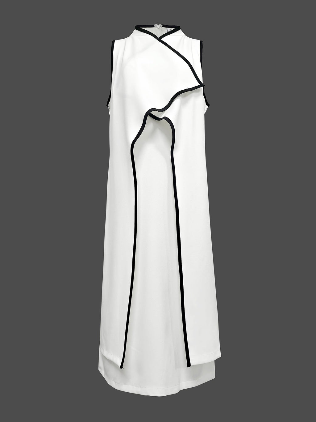 False Two Sleeveless Solid Color Midi Dresses
