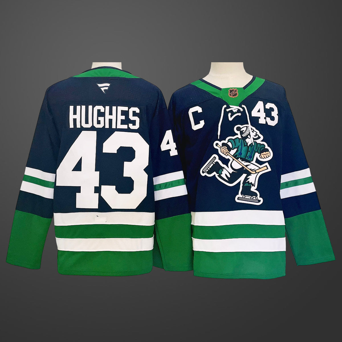 #43 Quinn Hughes Vancouver Canucks Jersey