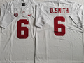 Alabama Crimson Tide White #6 D.SMITH Stitched Jersey