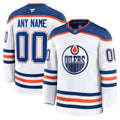 Custom Men’s Edmonton Oilers White Stitched Jersey