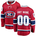 Custom Men’s Montreal Canadiens Red Stitched Jersey
