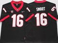Georgia Bulldogs Black #16 SMART Stitched Jersey
