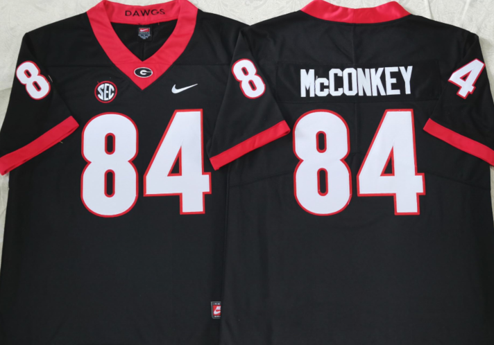 Georgia Bulldogs Black #84 McCONKEY Stitched Jersey