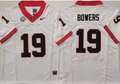 Georgia Bulldogs White #19 BOWERS Stitched Jersey