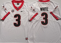 Georgia Bulldogs White #3 WHITE Stitched Jersey