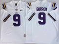 LSU Tigers White #9 BURROW Stitched Jersey
