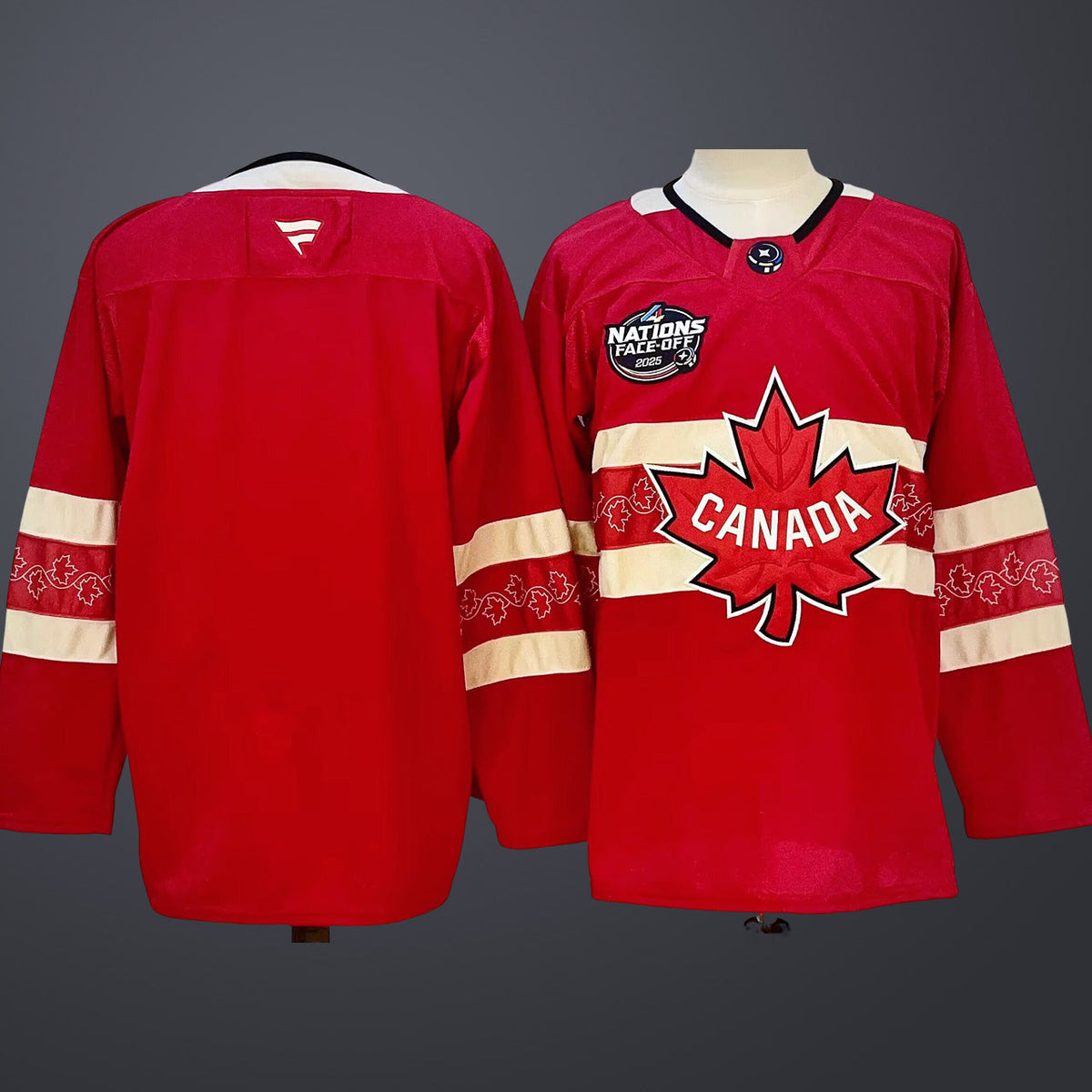 Men’s 4 Nations NHL Hockey Blank Team Jersey Red