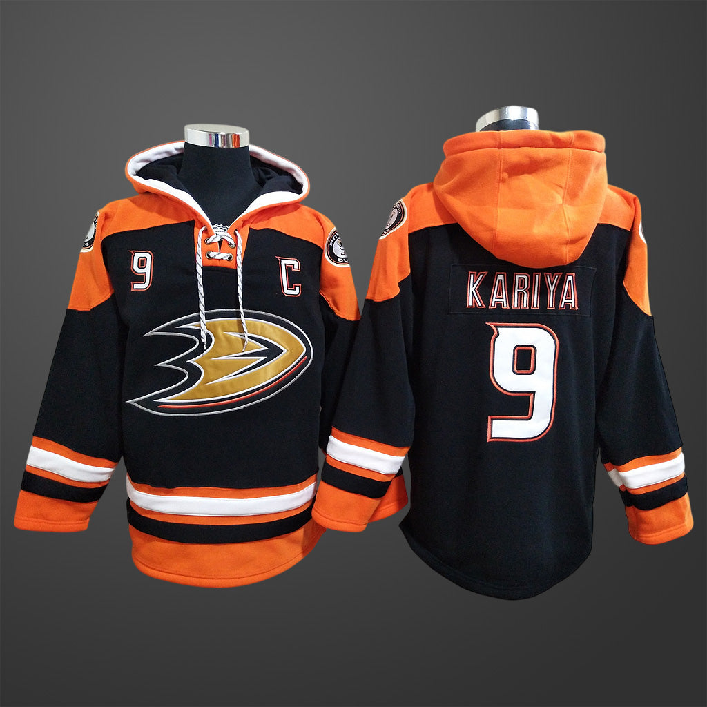 Men’s Anaheim Ducks Paul Kariya #9 Stitched Hoodie