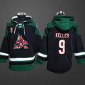 Men’s Arizona Coyotes #9 Keller Stitched Hoodie Black