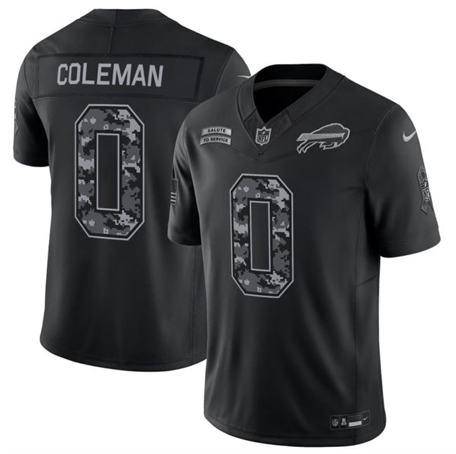 Men’s Buffalo Bills #0 Keon Coleman 2026 Salute to Service Limited Stitched Black Jersey