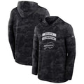 Men’s Buffalo Bills Black 2026 Salute to Service Sideline Lightweight Dri-FIT Long Sleeve Top Hoodie