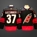 Men’s Carolina Hurricanes #37 Andrei Svechnikov Black 2024-25 Home Stitched Hockey Jersey