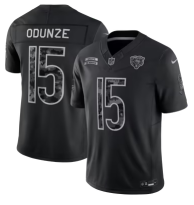 Men’s Chicago Bears #15 Rome Odunze 2026 Salute to Service Black Limited Stitched Jersey