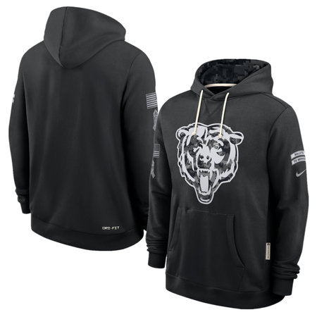 Men’s Chicago Bears Nike Black 2026 Salute to Service Sideline Dri-FIT Pullover Hoodie