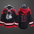 Men’s Chicago Blackhawks Jonathan Toews #19 Stitched Hoodie Black