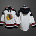 Men’s Chicago Blackhawks Team Blank Stitched Hoodie White