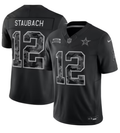 Men’s Dallas Cowboys #12 Roger Staubach 2026 Salute to Service Black Limited Stitched Jersey