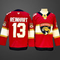 Men’s Florida Panthers #13 Sam Reinhart Red 2024-25 Home Stitched Hockey Jersey