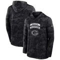 Men’s Green Bay Packers Black 2026 Salute to Service Sideline Lightweight Dri-FIT Long Sleeve Top Hoodie