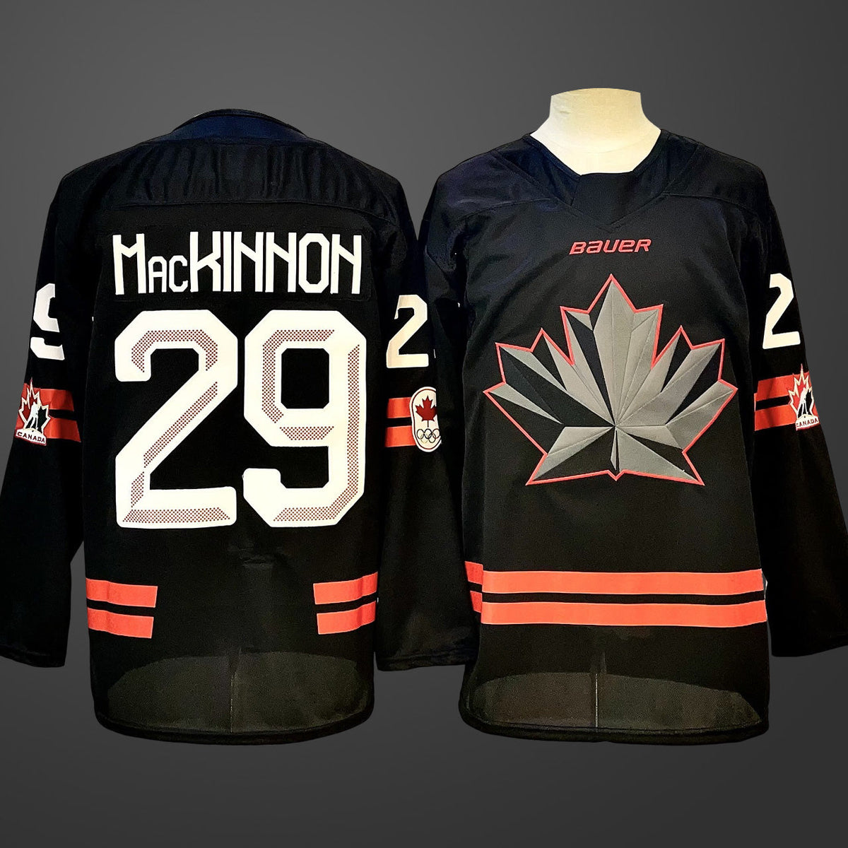 Men’s Hockey Canada #29 Nathan MacKinnon Black 2026 Olympic Stitched Jersey