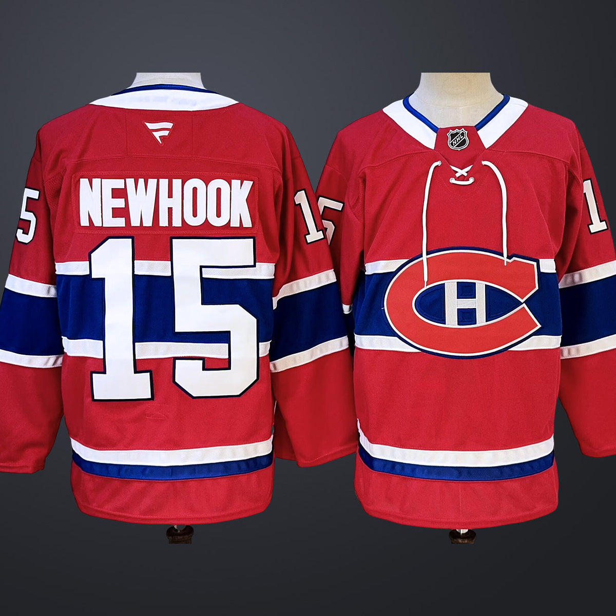 Men’s Montreal Canadiens #15 Newhook Home Stitched Jersey