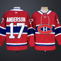 Men’s Montreal Canadiens #17 Anderson Home Stitched Jersey