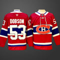 Men’s Montreal Canadiens #53 Noah Dobson Red 2024-25 Stitched Jersey