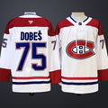 Men’s Montreal Canadiens #75 Jakub Dobes White Stitched Jersey