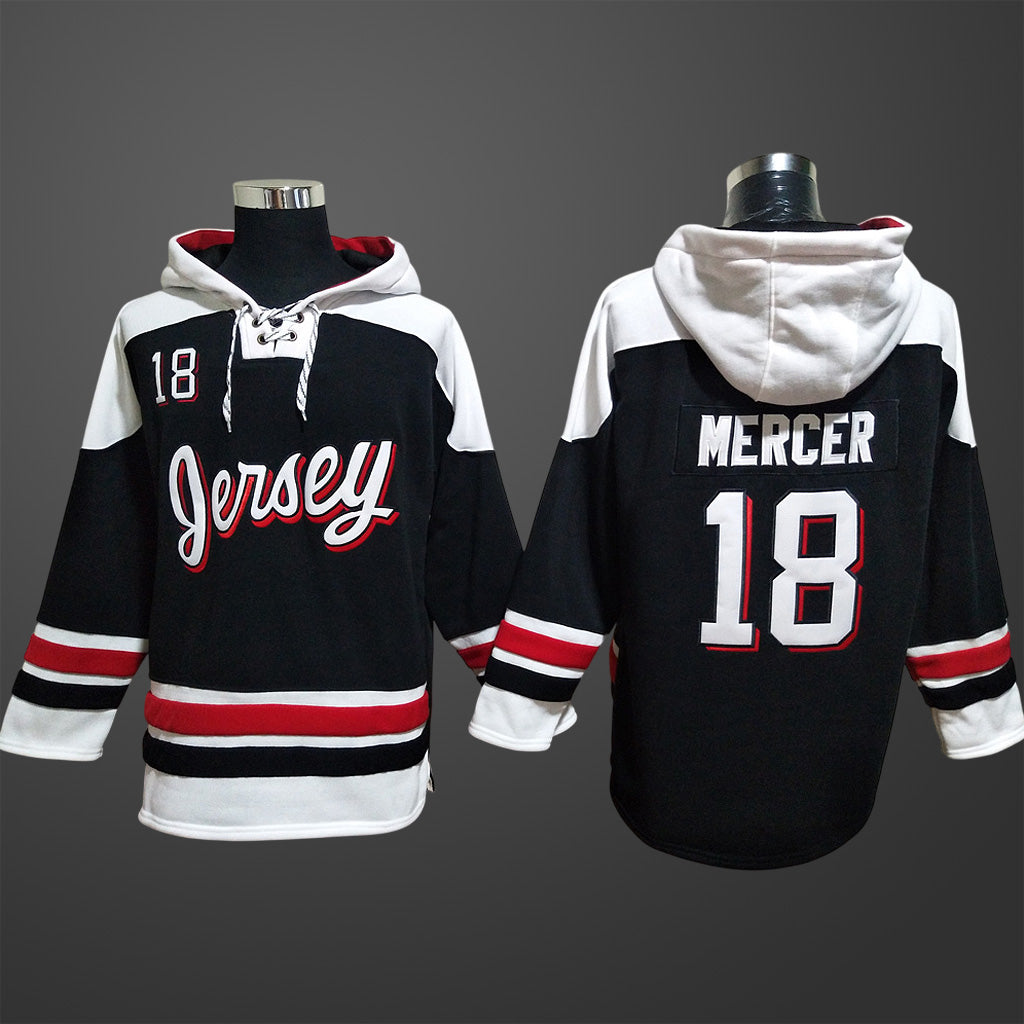 Men’s New Jersey Devils #18 MERCER Stitched Hoodie