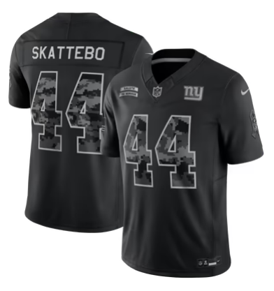 Men’s New York Giants #44 Cam Skattebo 2026 Salute to Service Black Limited Stitched Jersey