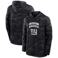 Men’s New York Giants Black 2026 Salute to Service Sideline Lightweight Dri-FIT Long Sleeve Top Hoodie