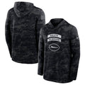 Men’s New York Jets Black 2026 Salute to Service Sideline Lightweight Dri-FIT Long Sleeve Top Hoodie