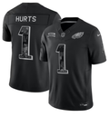 Men’s Philadelphia Eagles #1 Jalen Hurts 2026 Salute to Service Black Limited Stitched Jersey