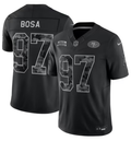 Men’s San Francisco 49ers #97 Nick Bosa 2026 Salute to Service Black Limited Stitched Jersey