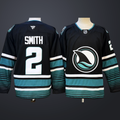 Men’s San Jose Sharks #2 Will Smith Black Alternate Stitched Hockey Jersey