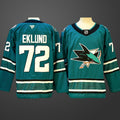 Men’s San Jose Sharks #72 William Eklund Black 2024-25 Home Stitched Hockey Jersey