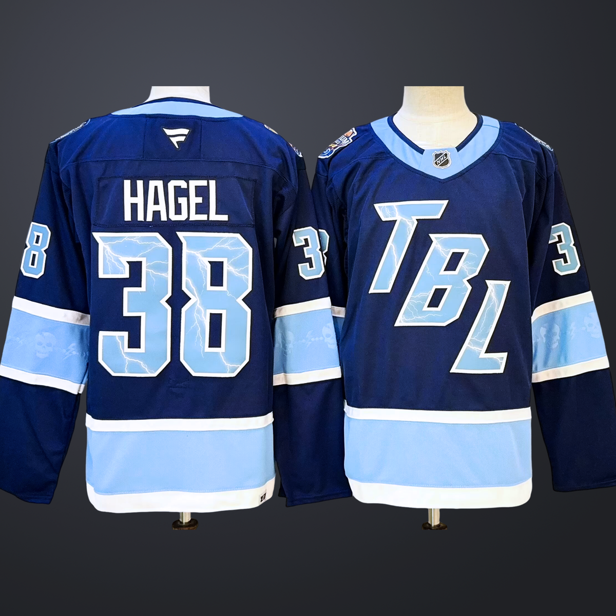 Men’s Tampa Bay Lightning #38 Brandon Hagel Blue 2026 Stadium Series Stitched Jersey