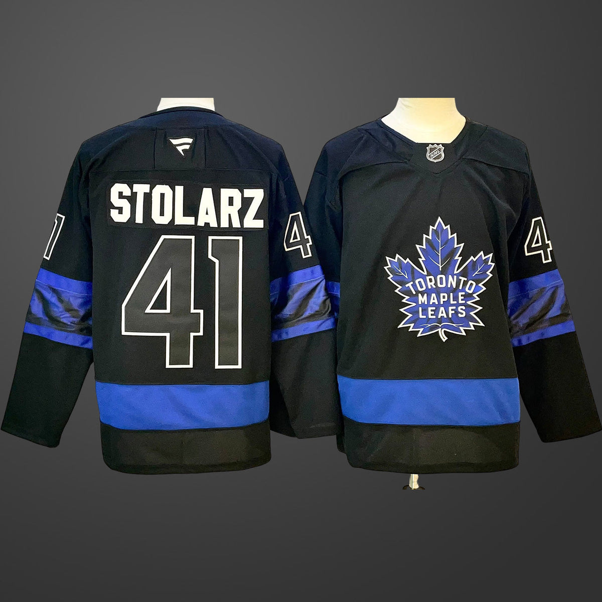 Men’s Toronto Maple Leafs #41 Anthony Stolarz Breakaway Jersey – Black