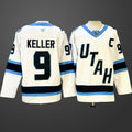 Men’s Utah Mammoth #9 Clayton Keller Away Jersey – White