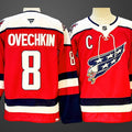 Men’s Washington Capitals #8 Alexander Ovechkin Red With C Patch Stitched Hockey Jersey