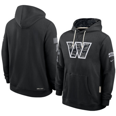 Men’s Washington Commanders Nike Black 2026 Salute to Service Sideline Dri-FIT Pullover Hoodie