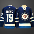 Men’s Winnipeg Jets #19 Jonathan Toews Navy 2024-25 Home Stitched Hockey Jersey