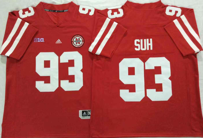 Nebraska Huskers Red #93 SUH Stitched Jersey