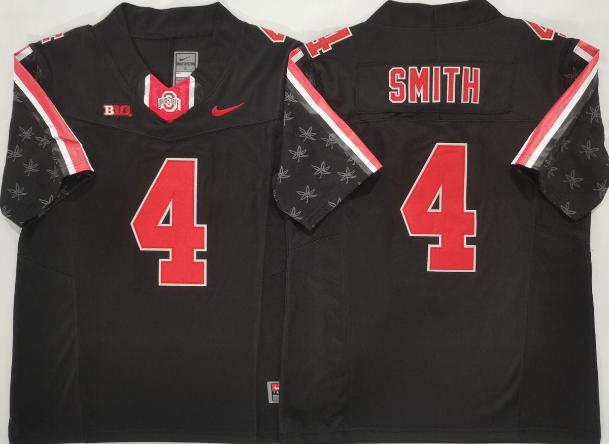 Ohio State Buckeyes Black #4 SMITH Stitched Jersey