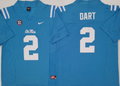 Ole Miss Rebels Blue #2 DART Vapor FUSE Stitched Jersey