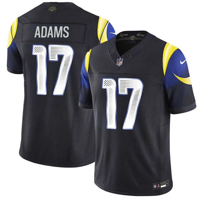 Men’s Los Angeles Rams #17 Davante Adams Black 2025 F.U.S.E. “Rivalries” Vapor Limited Stitched Football Jersey