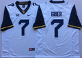 West Virginia Mountaineers White #7 GRIER Stitched Jersey