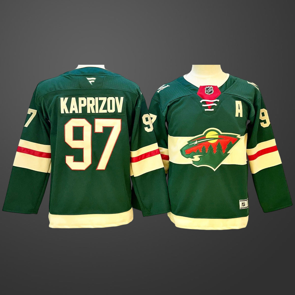 Youth Minnesota Wild #97 Kirill Kaprizov Green Stitched Jersey