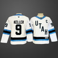 Youth Utah Mammoth #9 Clayton Keller Away Jersey – White